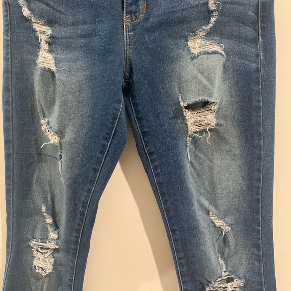 Just black full distressed jeans size 28 - Picture 3 of 4